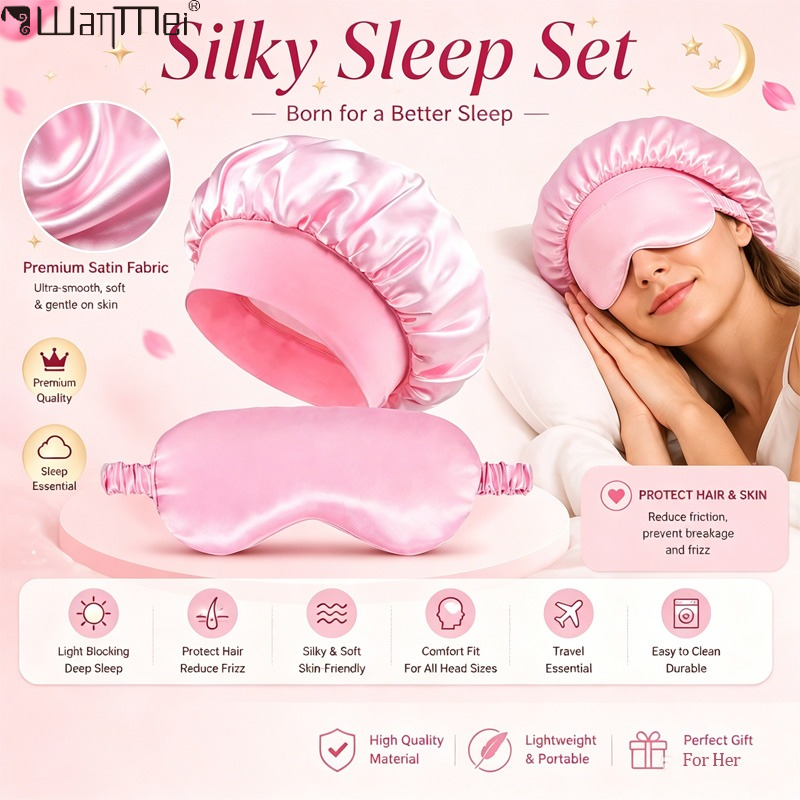 Hair Care Kit - ﻿ Ensemble bonnet de nuit en