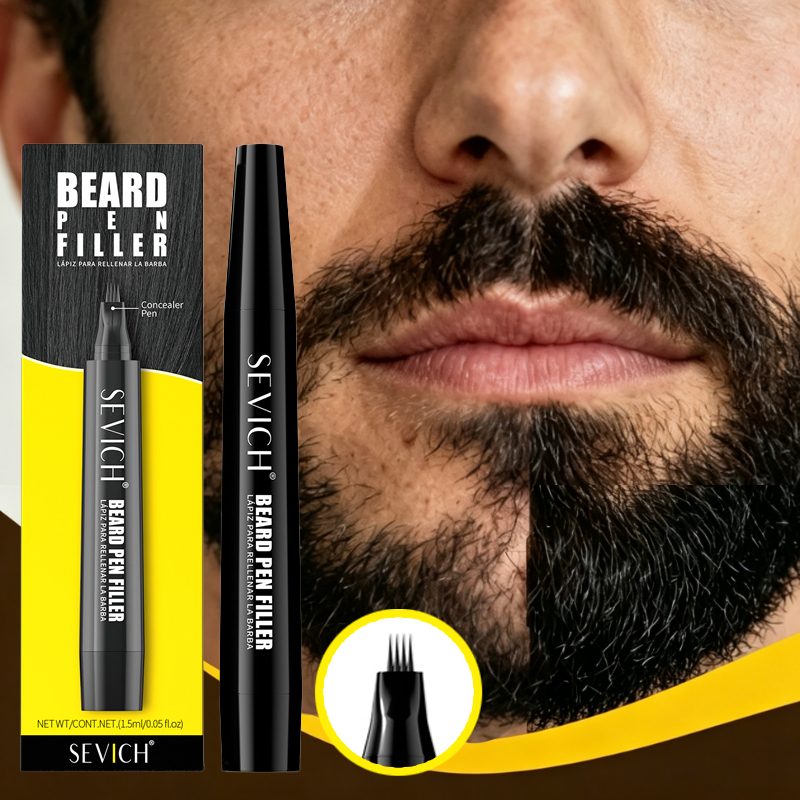 Hair Care Vegan - Stylo de Remplissage pour Barbe Noire