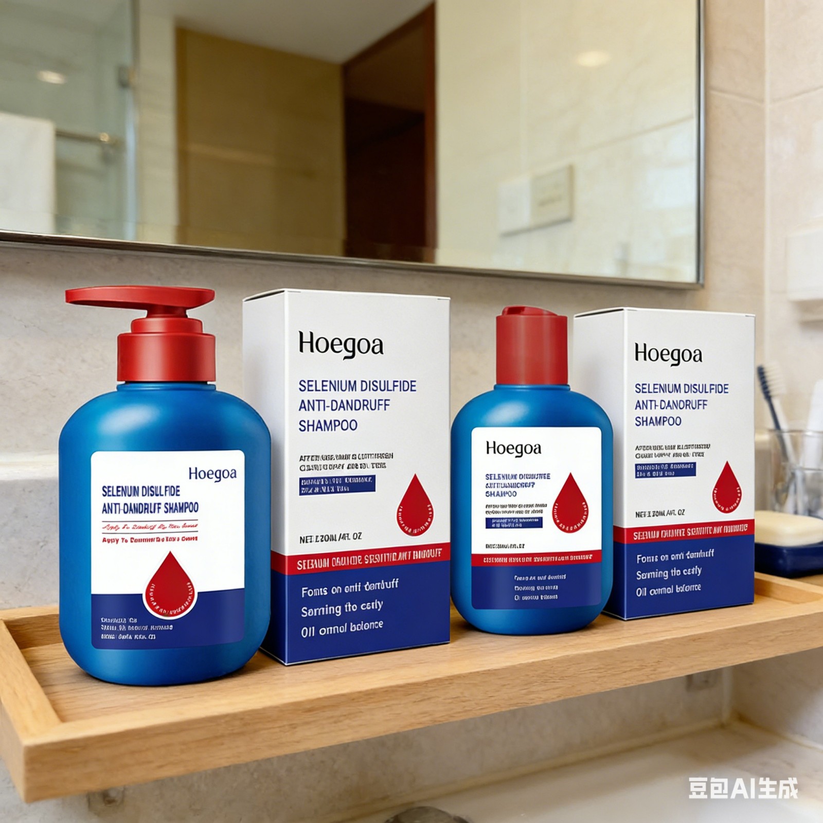 Hair Care Vegan - Shampoo antipelliculaire Hoegoa, contrôle du sébum,